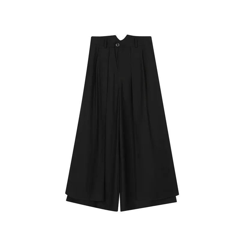 Kón wide leg split front hakama pants – flat lay product shot